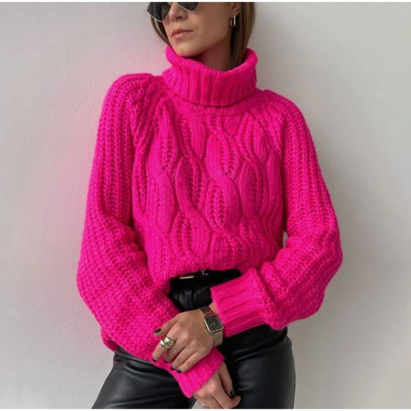 SWEATER HOT PINK NWT - Picture 1 of 13
